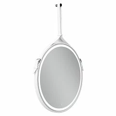 Зеркало Sancos Dames d 65 с подсветкой, ремень из натуральной белой кожи