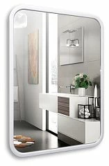 Зеркало Silver Mirrors Мальта-лофт 60*80 в белой пластиковой раме