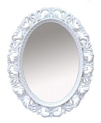 Зеркало Misty Аврора 75 овальное белое