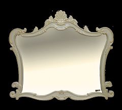 Зеркало Misty Bianco 90 бежевое с сусальным золотом